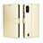 Coque Portefeuille Livre Cuir Etui Clapet BY5 pour Wiko Y81 Or