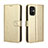 Coque Portefeuille Livre Cuir Etui Clapet BY5 pour Xiaomi Poco M5 4G Or