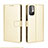 Coque Portefeuille Livre Cuir Etui Clapet BY5 pour Xiaomi Redmi Note 10 5G Or