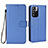 Coque Portefeuille Livre Cuir Etui Clapet BY6 pour Xiaomi Mi 11i 5G (2022) Bleu