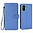 Coque Portefeuille Livre Cuir Etui Clapet BY6 pour Xiaomi Poco M5S Bleu