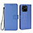 Coque Portefeuille Livre Cuir Etui Clapet BY6 pour Xiaomi Redmi 10 Power Bleu