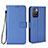 Coque Portefeuille Livre Cuir Etui Clapet BY6 pour Xiaomi Redmi Note 11 4G (2021) Bleu