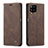 Coque Portefeuille Livre Cuir Etui Clapet C01S pour Samsung Galaxy A12 Marron