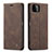 Coque Portefeuille Livre Cuir Etui Clapet C01S pour Samsung Galaxy A22 5G Marron