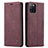Coque Portefeuille Livre Cuir Etui Clapet C01S pour Samsung Galaxy A31 Vin Rouge