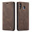 Coque Portefeuille Livre Cuir Etui Clapet C01S pour Samsung Galaxy A40s Marron