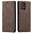 Coque Portefeuille Livre Cuir Etui Clapet C01S pour Samsung Galaxy A72 4G Marron