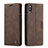 Coque Portefeuille Livre Cuir Etui Clapet C01S pour Samsung Galaxy M10 Marron