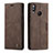 Coque Portefeuille Livre Cuir Etui Clapet C01S pour Samsung Galaxy M20 Marron