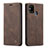 Coque Portefeuille Livre Cuir Etui Clapet C01S pour Samsung Galaxy M21s Marron