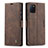 Coque Portefeuille Livre Cuir Etui Clapet C01S pour Samsung Galaxy M60s Marron