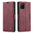 Coque Portefeuille Livre Cuir Etui Clapet C01S pour Samsung Galaxy M60s Vin Rouge