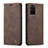 Coque Portefeuille Livre Cuir Etui Clapet C01S pour Samsung Galaxy S20 Plus 5G Marron