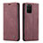 Coque Portefeuille Livre Cuir Etui Clapet C01S pour Samsung Galaxy S20 Plus Vin Rouge