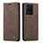 Coque Portefeuille Livre Cuir Etui Clapet C01S pour Samsung Galaxy S20 Ultra 5G Marron