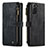 Coque Portefeuille Livre Cuir Etui Clapet C01S pour Samsung Galaxy S23 Plus 5G Noir