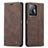 Coque Portefeuille Livre Cuir Etui Clapet C01S pour Xiaomi Mi 11T Pro 5G Marron