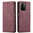 Coque Portefeuille Livre Cuir Etui Clapet C01S pour Xiaomi Mi 11X 5G Vin Rouge