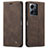 Coque Portefeuille Livre Cuir Etui Clapet C01S pour Xiaomi Redmi Note 12 4G Marron