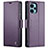 Coque Portefeuille Livre Cuir Etui Clapet C01S pour Xiaomi Redmi Note 12 Turbo 5G Violet