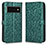 Coque Portefeuille Livre Cuir Etui Clapet C01X pour Google Pixel 6 Pro 5G Vert