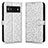 Coque Portefeuille Livre Cuir Etui Clapet C01X pour Google Pixel 6a 5G Argent