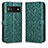 Coque Portefeuille Livre Cuir Etui Clapet C01X pour Google Pixel 6a 5G Vert