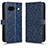 Coque Portefeuille Livre Cuir Etui Clapet C01X pour Google Pixel 8a 5G Bleu