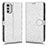 Coque Portefeuille Livre Cuir Etui Clapet C01X pour Motorola Moto E32 Argent