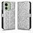 Coque Portefeuille Livre Cuir Etui Clapet C01X pour Motorola Moto Edge 40 5G Argent