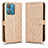 Coque Portefeuille Livre Cuir Etui Clapet C01X pour Motorola Moto Edge 40 Neo 5G Or