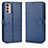 Coque Portefeuille Livre Cuir Etui Clapet C01X pour Motorola Moto G42 Bleu