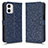 Coque Portefeuille Livre Cuir Etui Clapet C01X pour Motorola Moto G53 5G Bleu