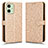 Coque Portefeuille Livre Cuir Etui Clapet C01X pour Motorola Moto G54 5G Or