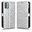 Coque Portefeuille Livre Cuir Etui Clapet C01X pour Nokia G22 Argent