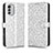 Coque Portefeuille Livre Cuir Etui Clapet C01X pour Nokia G60 5G Argent