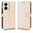 Coque Portefeuille Livre Cuir Etui Clapet C01X pour OnePlus Nord 2T 5G Or