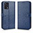 Coque Portefeuille Livre Cuir Etui Clapet C01X pour Oppo F19 Bleu