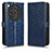 Coque Portefeuille Livre Cuir Etui Clapet C01X pour Oppo Find X7 5G Bleu