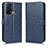 Coque Portefeuille Livre Cuir Etui Clapet C01X pour Oppo Reno5 A Bleu