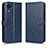 Coque Portefeuille Livre Cuir Etui Clapet C01X pour Samsung Galaxy A03 Core Bleu