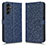 Coque Portefeuille Livre Cuir Etui Clapet C01X pour Samsung Galaxy A14 4G Bleu