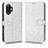 Coque Portefeuille Livre Cuir Etui Clapet C01X pour Xiaomi Redmi K40 Gaming 5G Argent