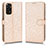 Coque Portefeuille Livre Cuir Etui Clapet C01X pour Xiaomi Redmi Note 11 4G (2022) Or