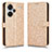 Coque Portefeuille Livre Cuir Etui Clapet C01X pour Xiaomi Redmi Note 13 Pro+ Plus 5G Or