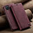 Coque Portefeuille Livre Cuir Etui Clapet C02S pour Samsung Galaxy A12 5G Vin Rouge