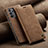 Coque Portefeuille Livre Cuir Etui Clapet C02S pour Samsung Galaxy A23 4G Brun Clair