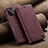 Coque Portefeuille Livre Cuir Etui Clapet C02S pour Samsung Galaxy A32 4G Vin Rouge