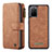 Coque Portefeuille Livre Cuir Etui Clapet C02S pour Samsung Galaxy S20 Plus 5G Marron